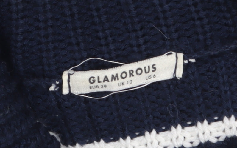 Womens UK Size 10 Glamorous Blue Pullover Jumper