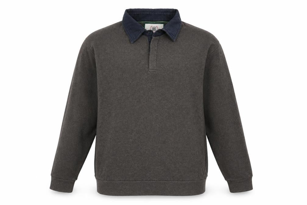 Marks and Spencer Men’s Brown Collared Henley Jumper Size L