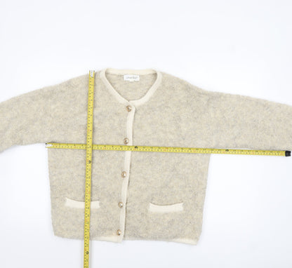 Womens UK Size M/L Charlior Beige Cardigan Jumper