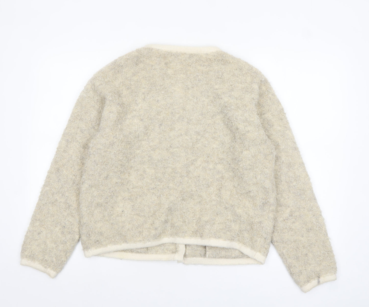 Womens UK Size M/L Charlior Beige Cardigan Jumper