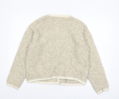Womens UK Size M/L Charlior Beige Cardigan Jumper
