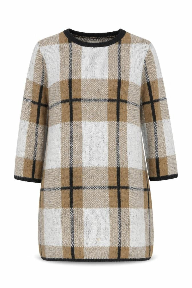 Womens UK Size L Papaya Weekend Beige Tunic Jumper