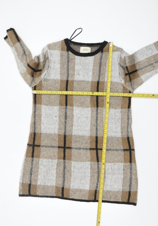 Womens UK Size L Papaya Weekend Beige Tunic Jumper
