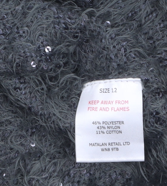 Womens UK Size 12 Papaya Grey Pullover Jumper