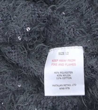 Womens UK Size 12 Papaya Grey Pullover Jumper