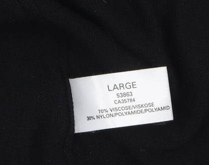 Planet Women’s Black Sequin Trim Cardigan L Viscose Nylon