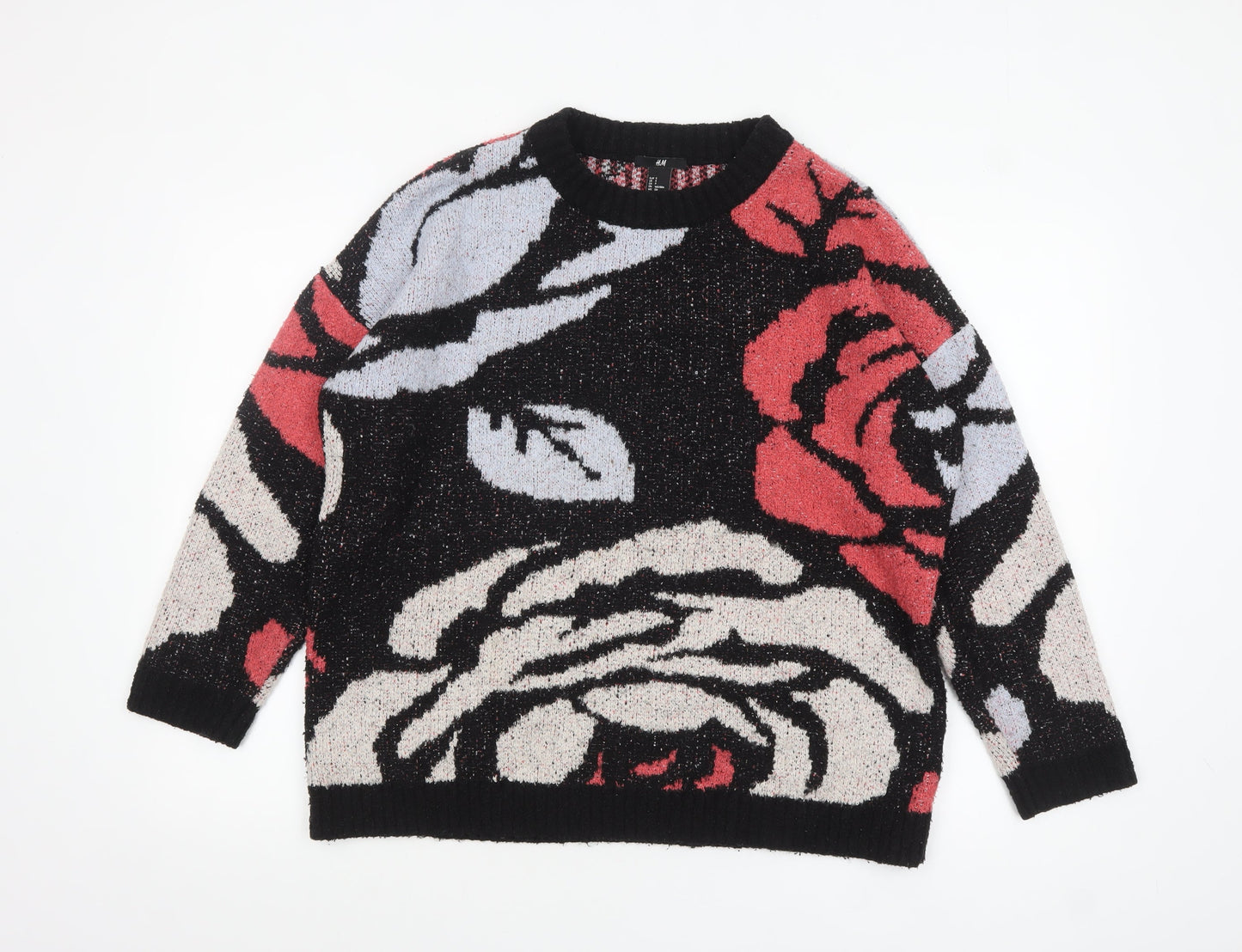 Womens UK Size 10 H&M Multicoloured Pullover Jumper