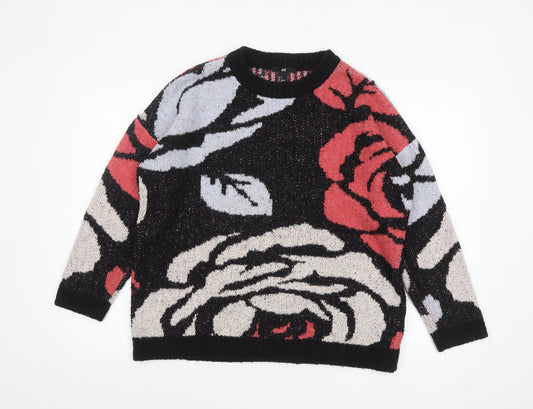 Womens UK Size 10 H&M Multicoloured Pullover Jumper