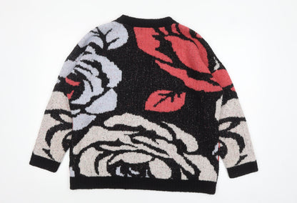 Womens UK Size 10 H&M Multicoloured Pullover Jumper