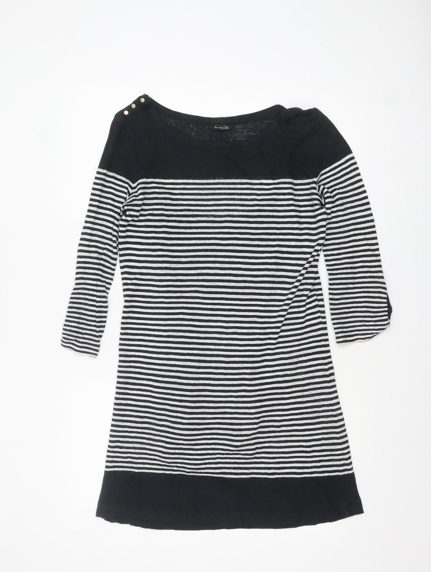 Womens UK Size 10 Massimo Dutti Black Tunic Jumper