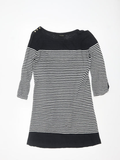 Womens UK Size 10 Massimo Dutti Black Tunic Jumper