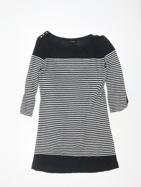 Womens UK Size 10 Massimo Dutti Black Tunic Jumper