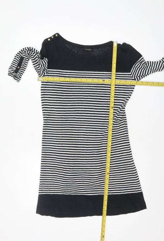 Womens UK Size 10 Massimo Dutti Black Tunic Jumper
