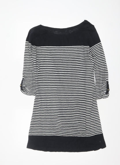 Womens UK Size 10 Massimo Dutti Black Tunic Jumper