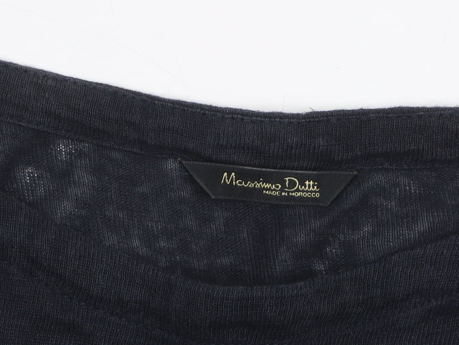 Womens UK Size 10 Massimo Dutti Black Tunic Jumper
