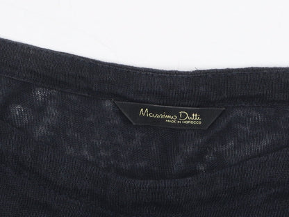 Womens UK Size 10 Massimo Dutti Black Tunic Jumper