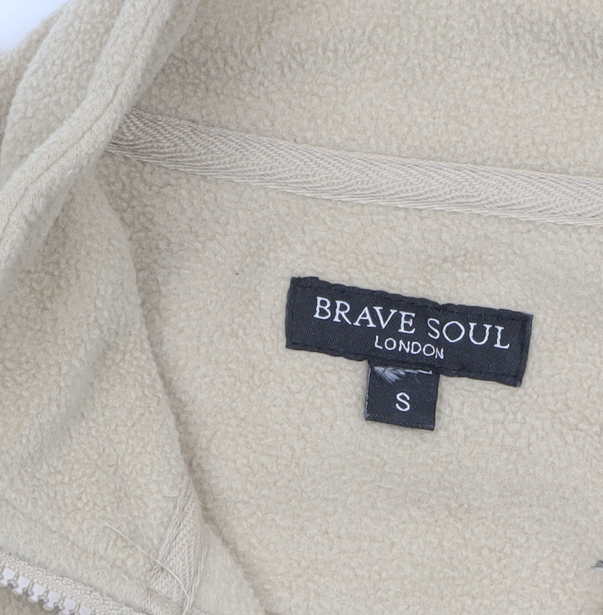 Womens UK Size S Brave Soul Beige Pullover Sweatshirt