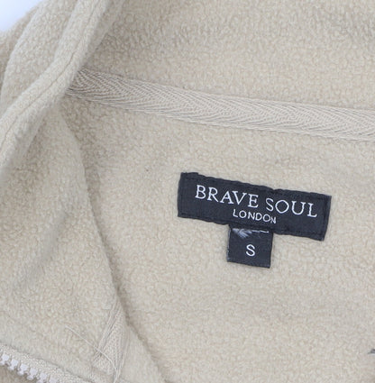 Womens UK Size S Brave Soul Beige Pullover Sweatshirt
