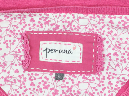 Marks and Spencer Per Una Women’s Pink Cotton Cardigan Size 10