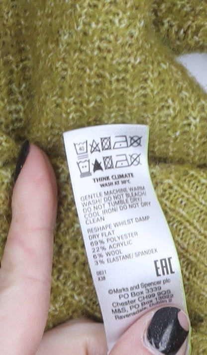 Womens UK Size 14 Marks and Spencer Green Pullover Jumper