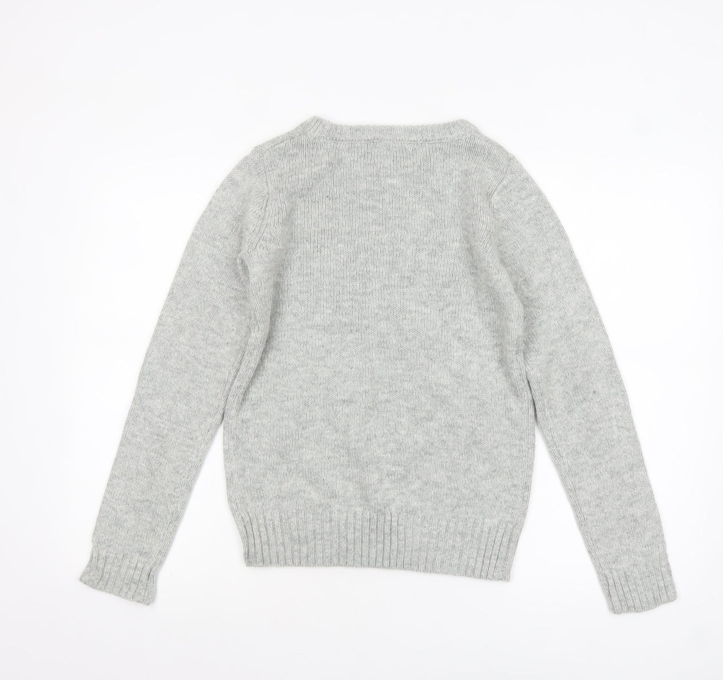 Womens UK Size 8 Apricot Grey Pullover Jumper