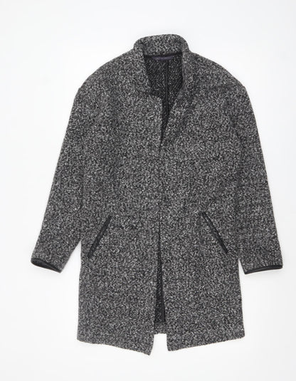 Marks and Spencer Women’s Grey Mid-Length Tweed Overcoat Size 8