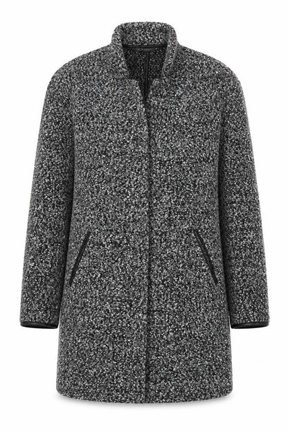 Marks and Spencer Women’s Grey Mid-Length Tweed Overcoat Size 8