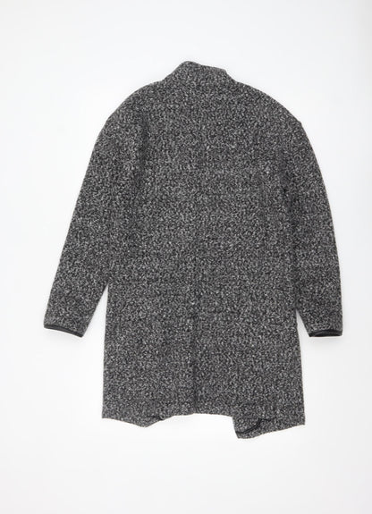 Marks and Spencer Women’s Grey Mid-Length Tweed Overcoat Size 8