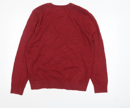 Mens UK Size L Ben Sherman Red Pullover Jumper