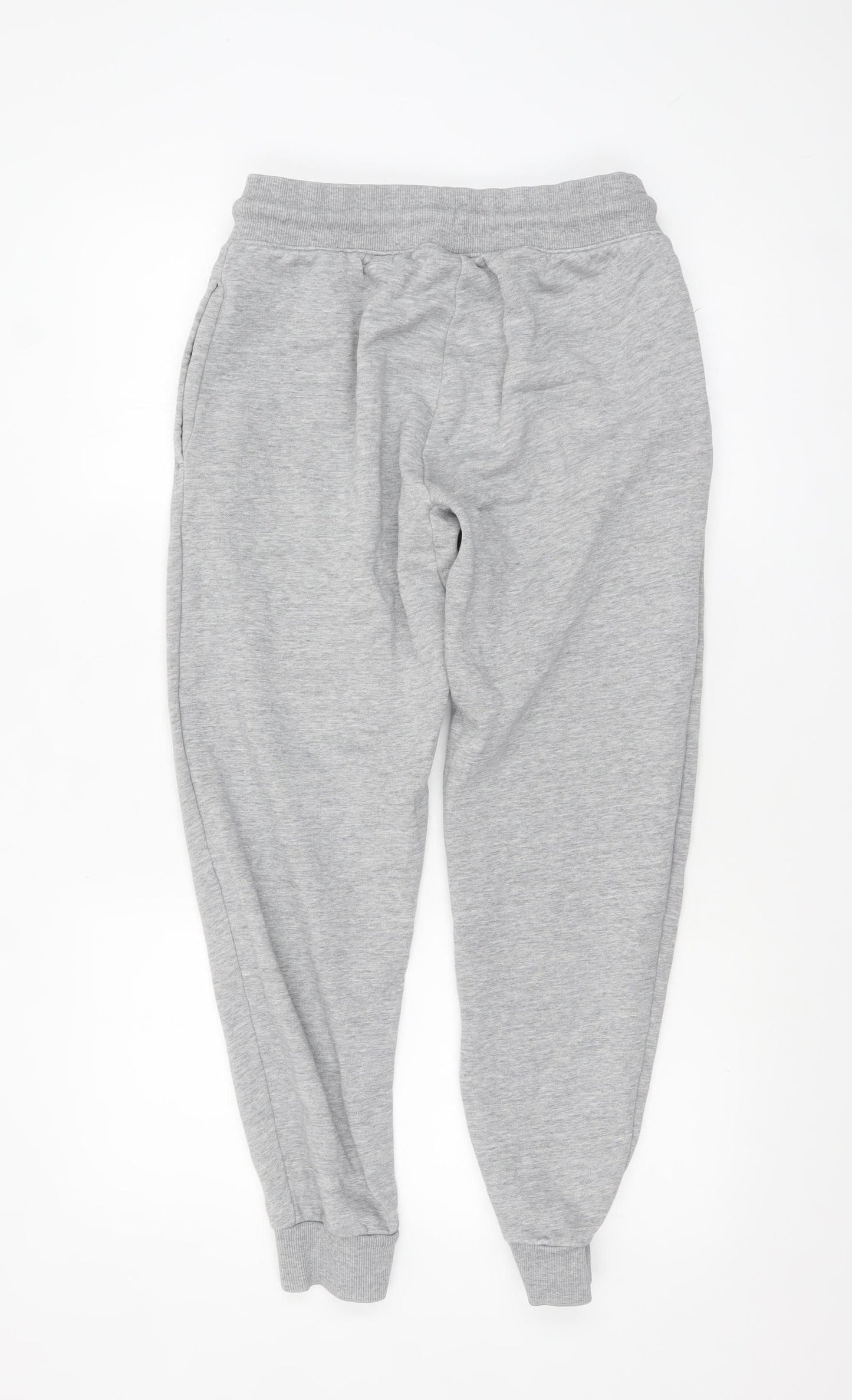 Superdry Women Grey Fleece Joggers S Regular Fit Elastic Waist
