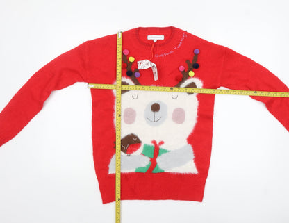 Womens UK Size 6 NEXT Red Pullover Jumper