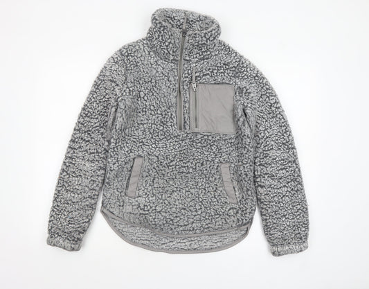 Womens UK Size 2XS Abercrombie & Fitch Grey Pullover Sweatshirt
