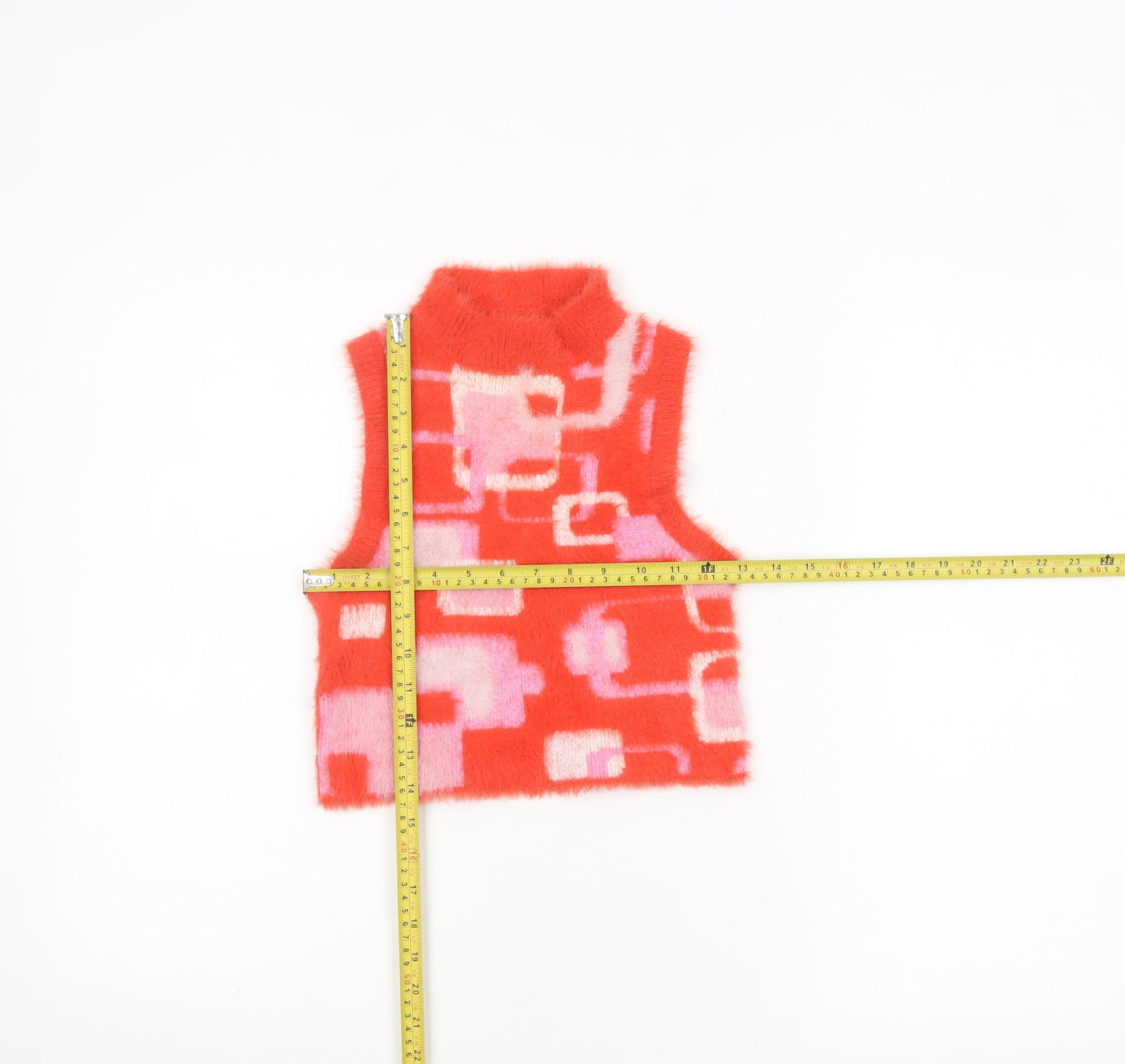 Womens UK Size 8 Vintage Supply Red Cropped Tank