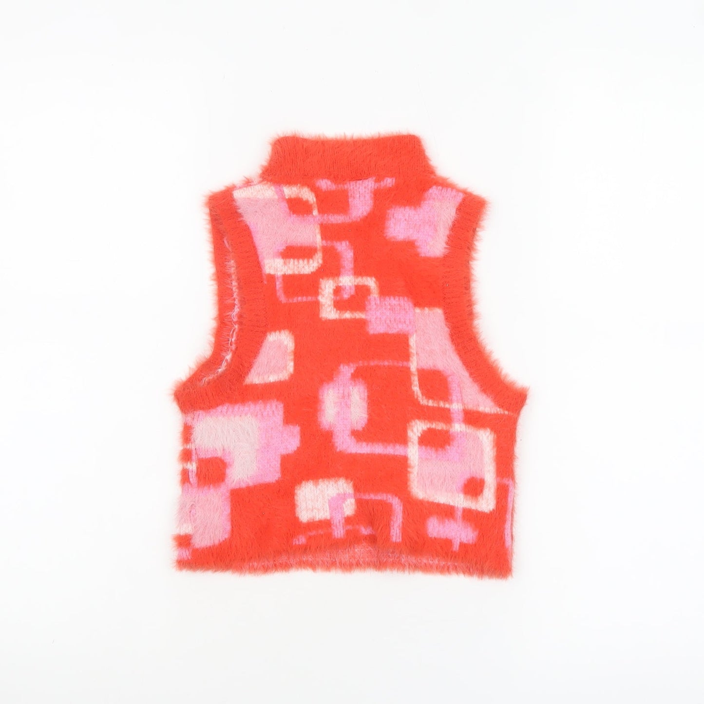 Womens UK Size 8 Vintage Supply Red Cropped Tank