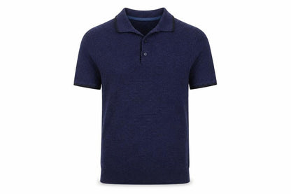Racing Green Men's Blue Collared Knit Short Sleeve Pullover Jumper M