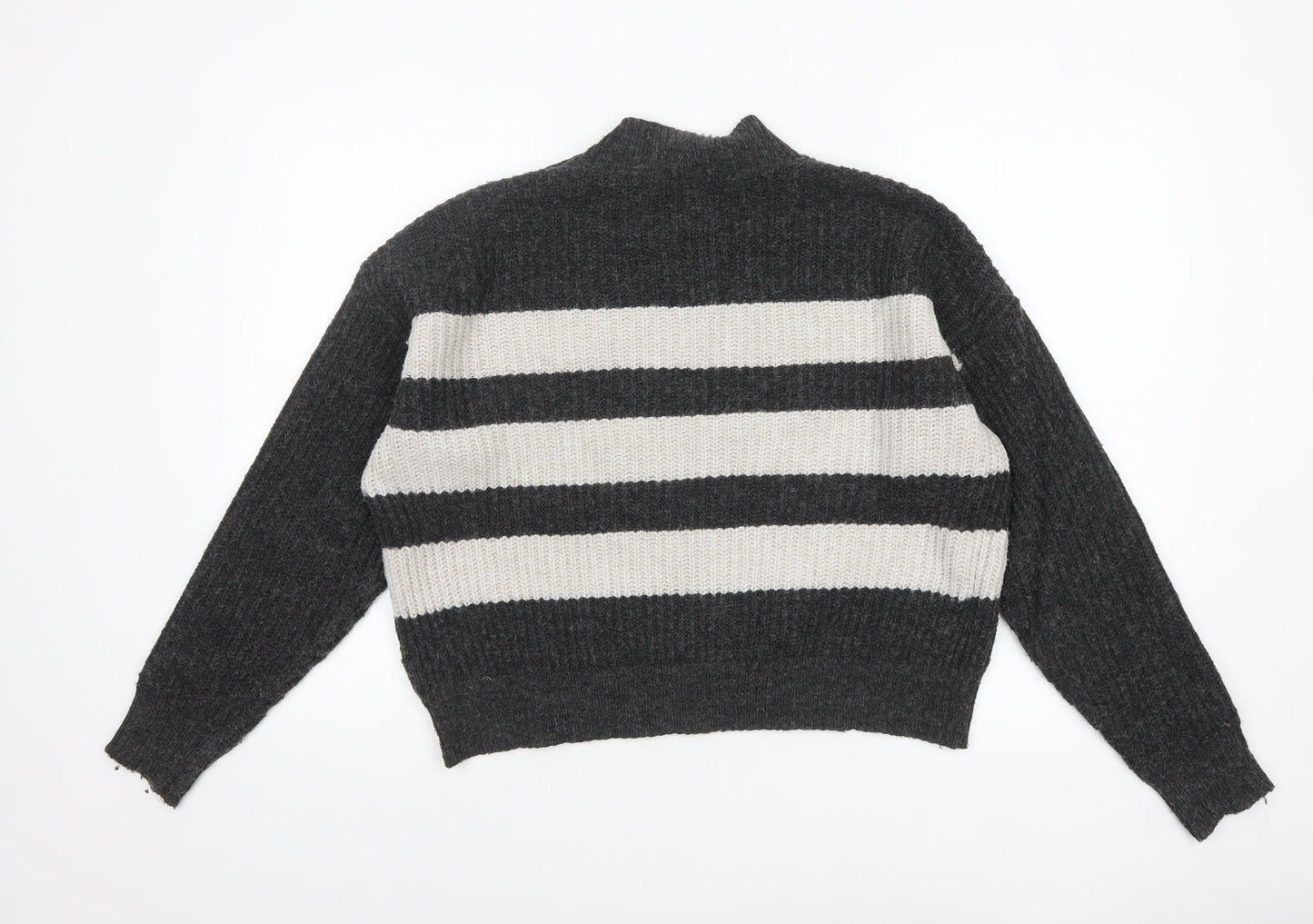 Womens UK Size 8-10 Nutmeg Grey Pullover Jumper