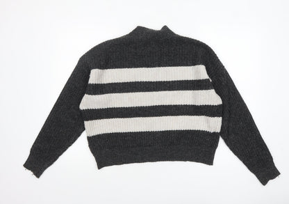 Womens UK Size 8-10 Nutmeg Grey Pullover Jumper