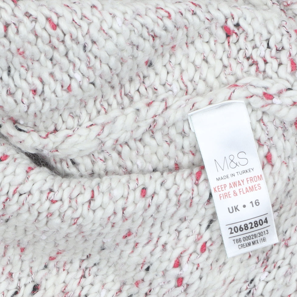 Womens UK Size 16 Marks and Spencer Beige Cardigan Jumper