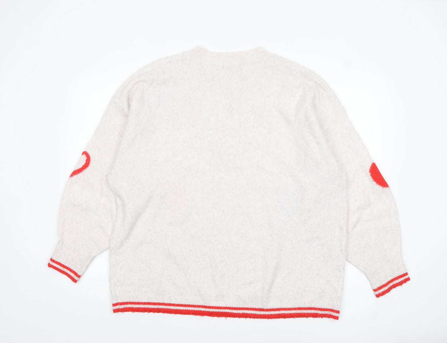 Womens UK Size XL F&F Ivory Pullover Jumper