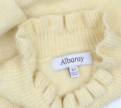 Womens UK Size 12 Albaray Yellow Pullover Jumper