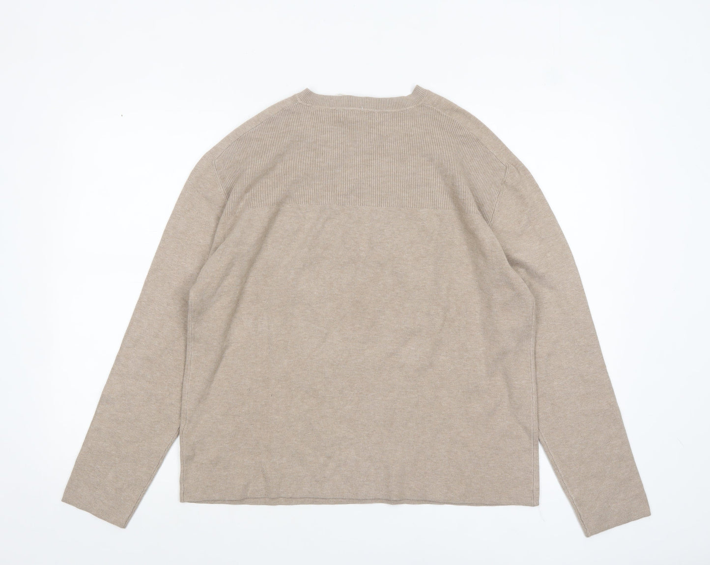 Womens UK Size M Marks and Spencer Beige Pullover Jumper