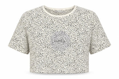 Oasis Women’s White Cropped Animal Print Cotton T-Shirt M