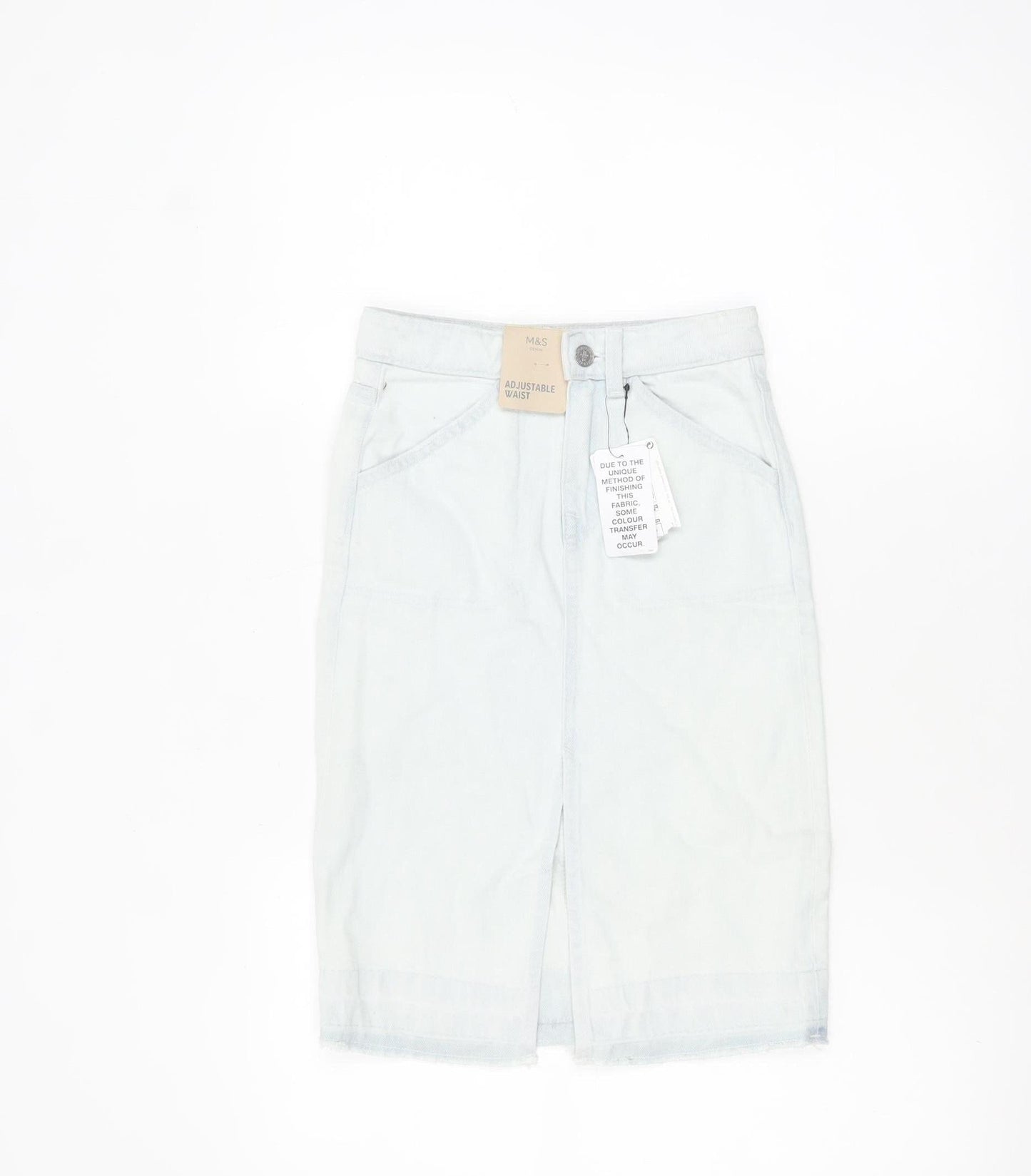 Girls UK Size 7-8 Years Marks and Spencer Straight & Pencil Denim Skirt