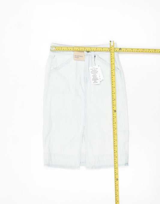 Girls UK Size 7-8 Years Marks and Spencer Straight & Pencil Denim Skirt