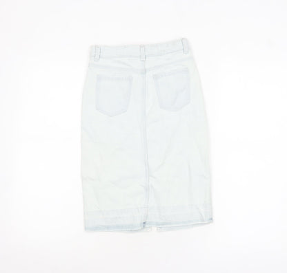Girls UK Size 7-8 Years Marks and Spencer Straight & Pencil Denim Skirt