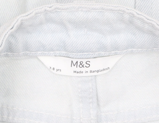 Girls UK Size 7-8 Years Marks and Spencer Straight & Pencil Denim Skirt