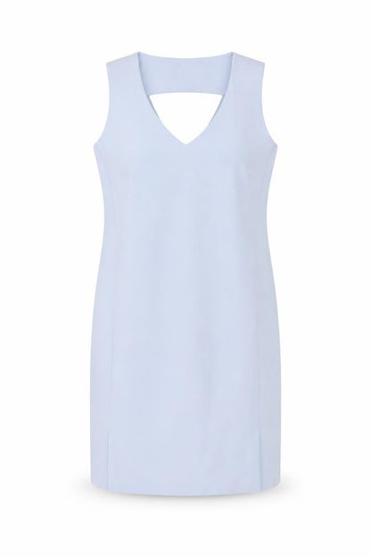 Therapy London Women's Blue V-Neck Sleeveless Sheath Dress Size 8