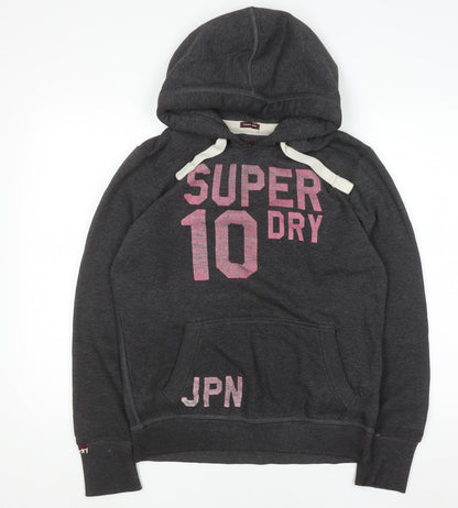 Womens UK Size XL Superdry Grey Pullover Hoodie