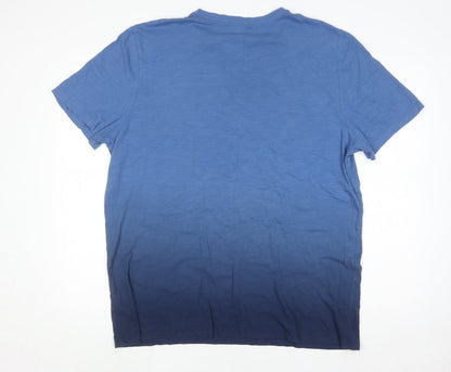 F&F Men’s Blue Aloha Graphic T-Shirt XL Cotton Summer Top