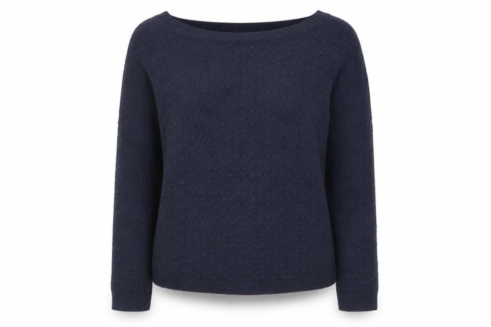 FatFace Women's Blue Knit Button Pullover Jumper UK 12